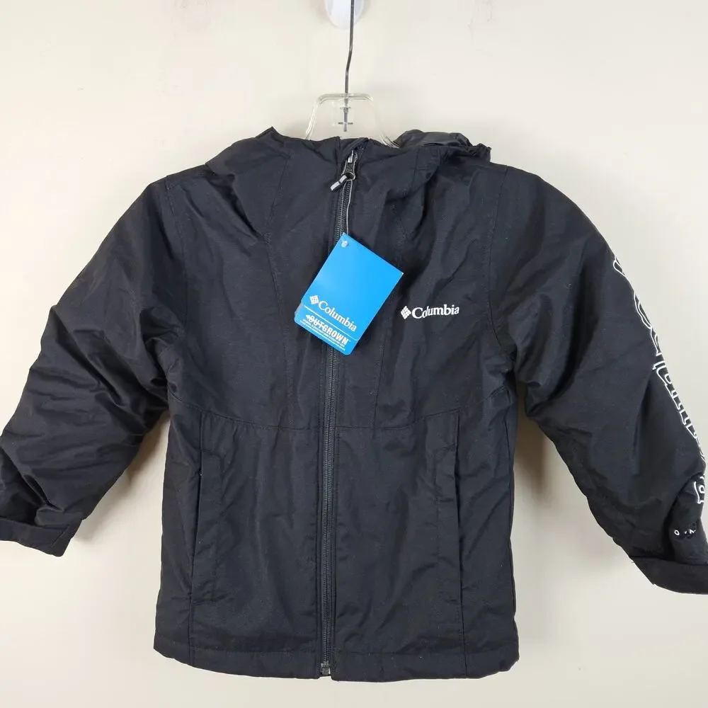 NWT Columbia Boys Timber Turner Jacket Size XXS 4-5 Black SB0037-010 Omni tech